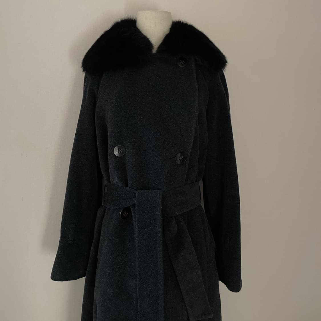 빈티지 앙고라 폭스퍼 코트 빈티지 코트 상품이미지2