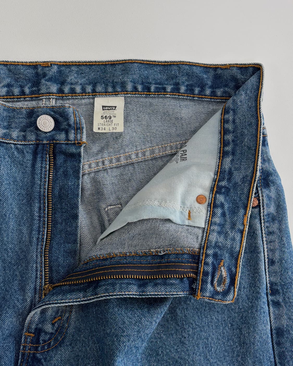 [34인치]리바이스 90s USA 569 루즈 스트레이트 데님 팬츠 상품이미지6