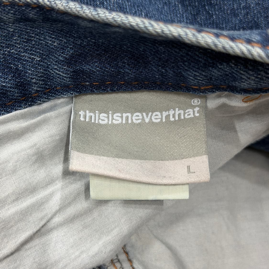 디스이즈네버댓 스펠로고 레귤러 데님 팬츠 바지 L 상품이미지6