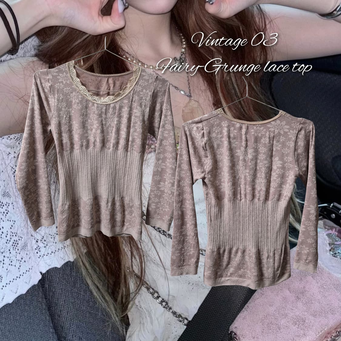 Vintage 03 Fairy-Grunge lace top 상품이미지1