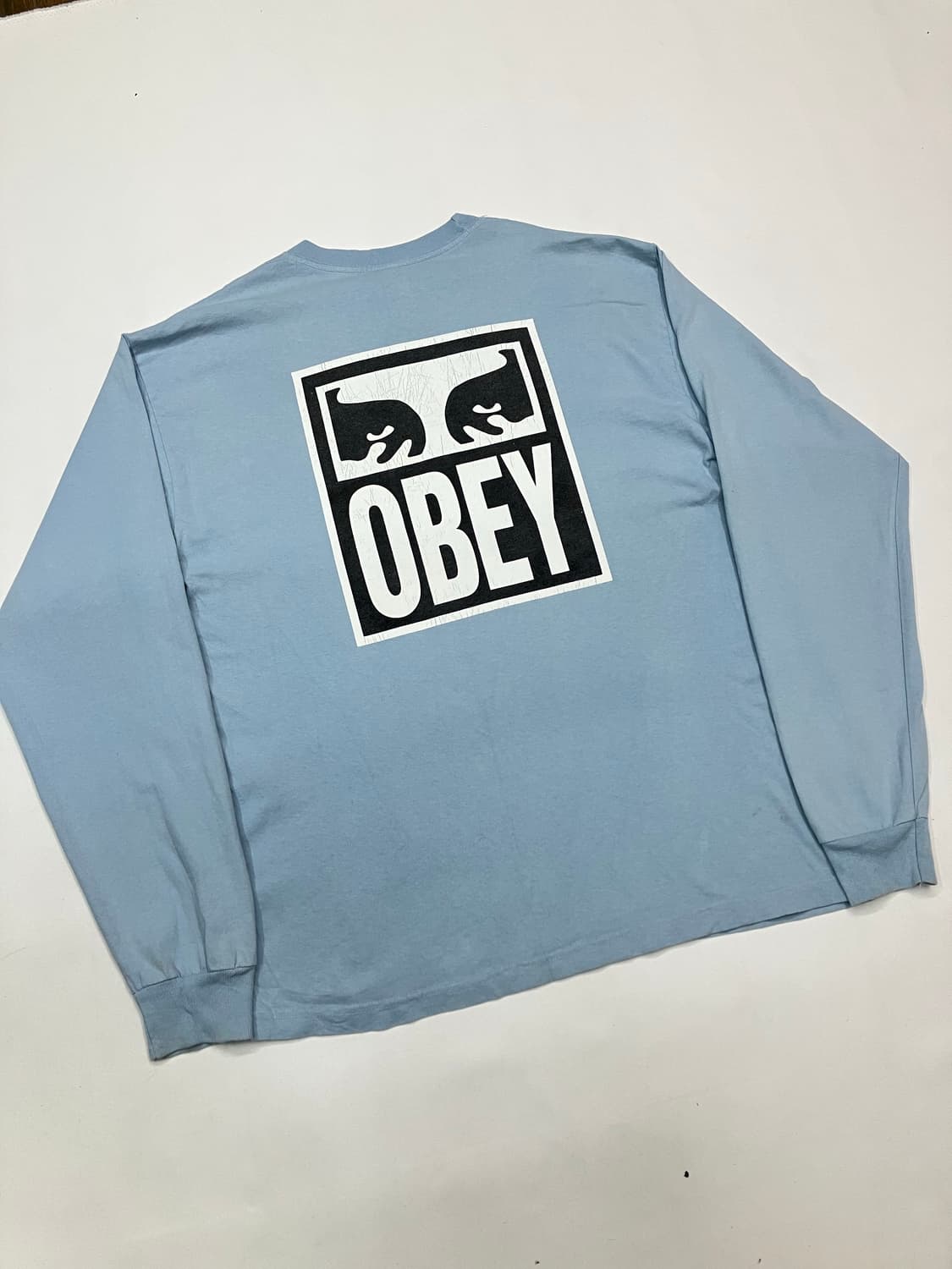 Obey 오베이 빅로고 스카이블루 롱슬리브 상품이미지1