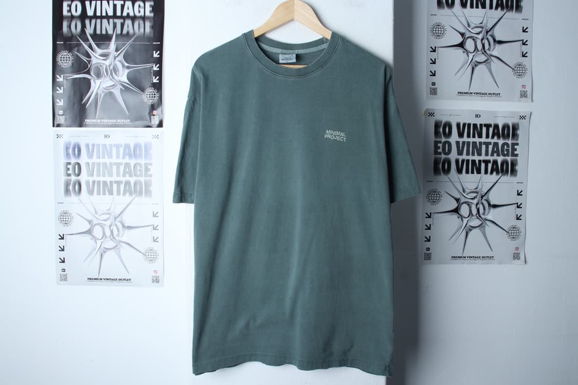 (L-XL) 미니멀프로젝트 반팔 티셔츠 피그먼트 그린 스트릿-H31126 상품이미지2