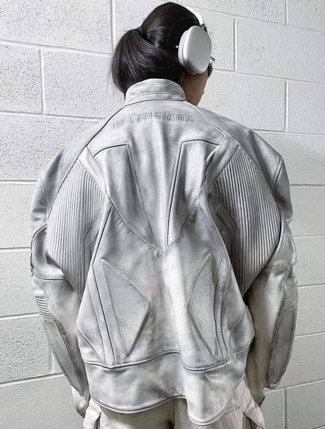 발렌시아가 모터사이클 레더 바이커 자켓 상품이미지1