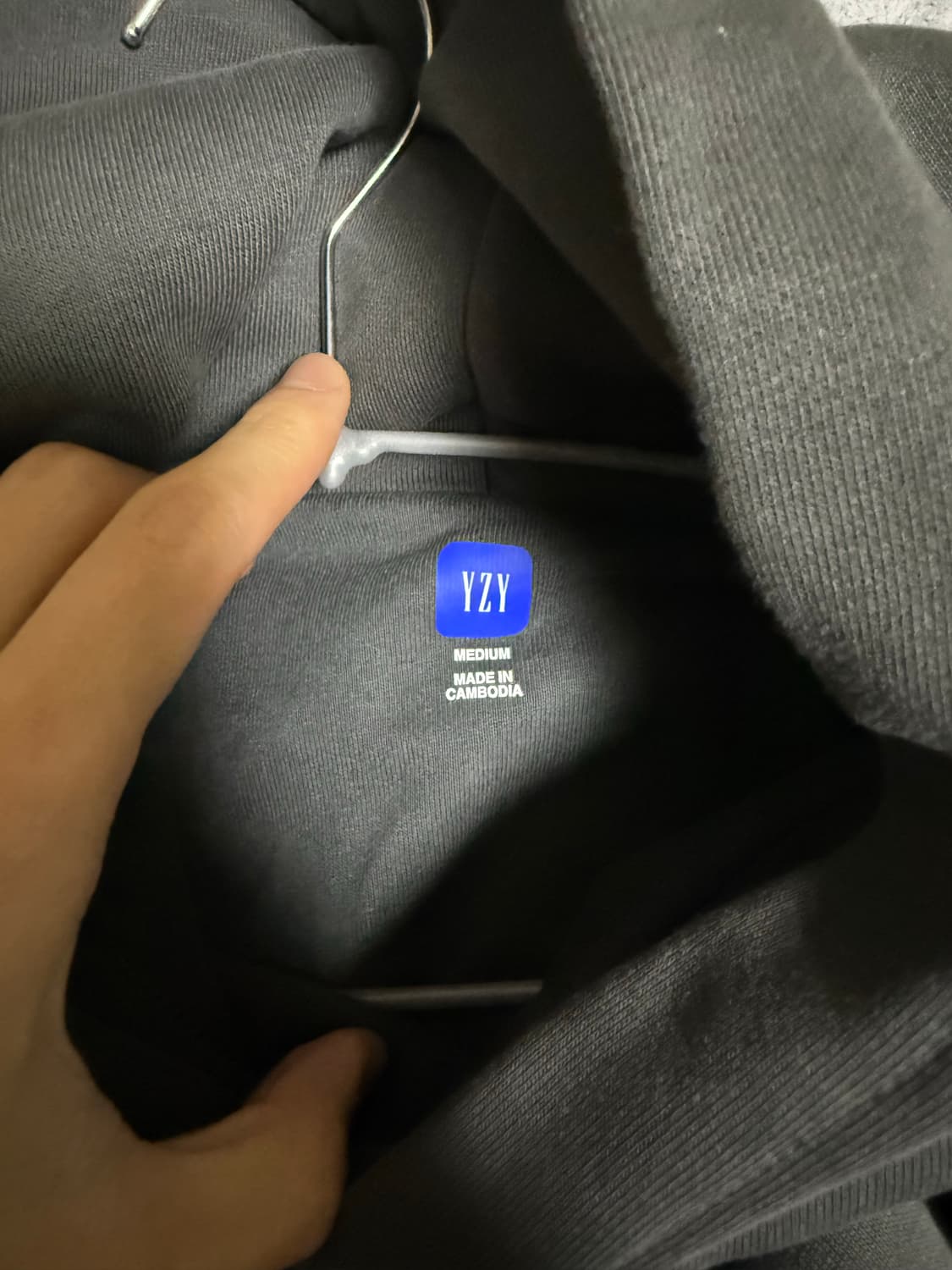 이지 갭 로고 슈렁큰 후드 블랙 M 상품이미지4