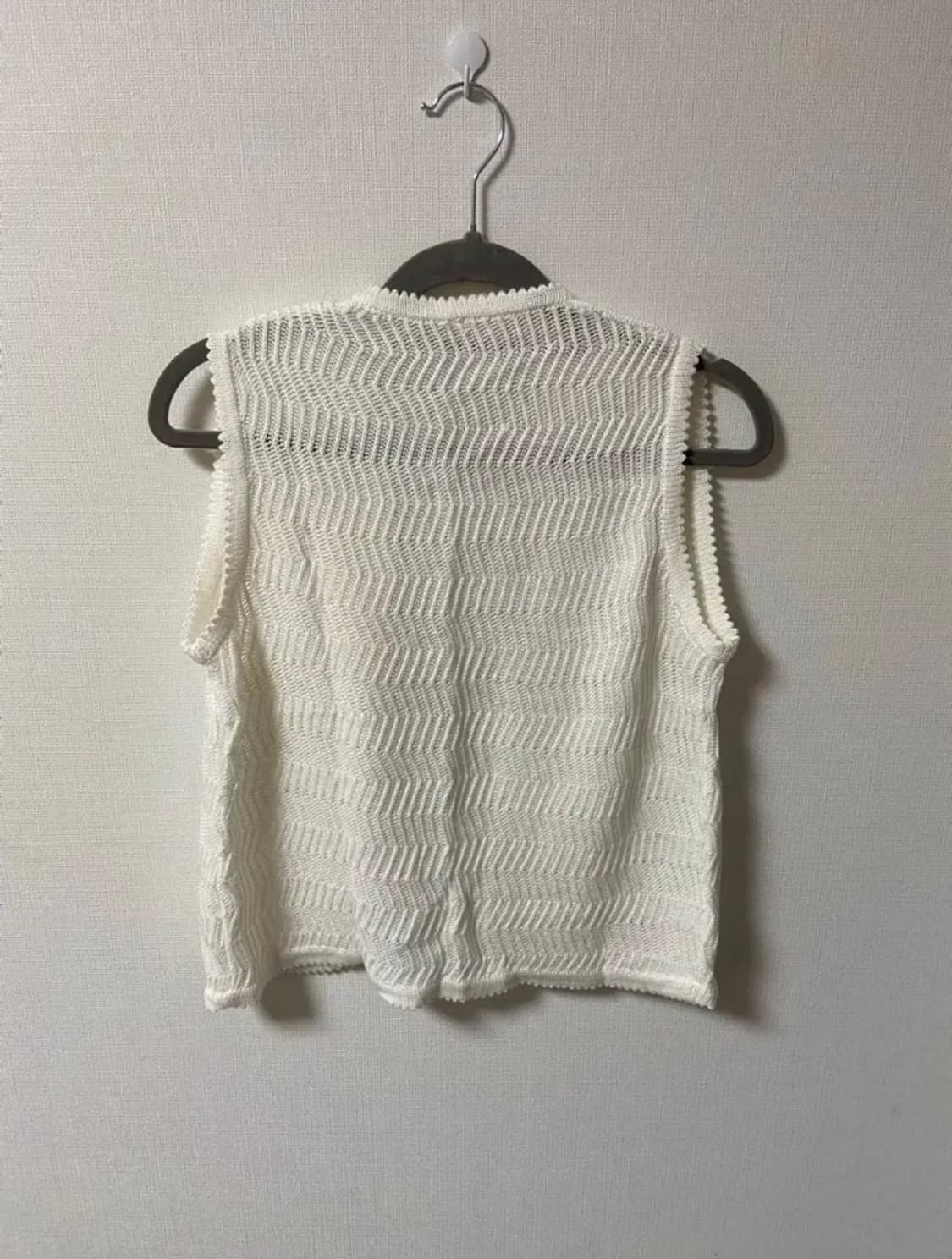 빈티지 모리걸 민소매 나시 가디건 상품이미지4