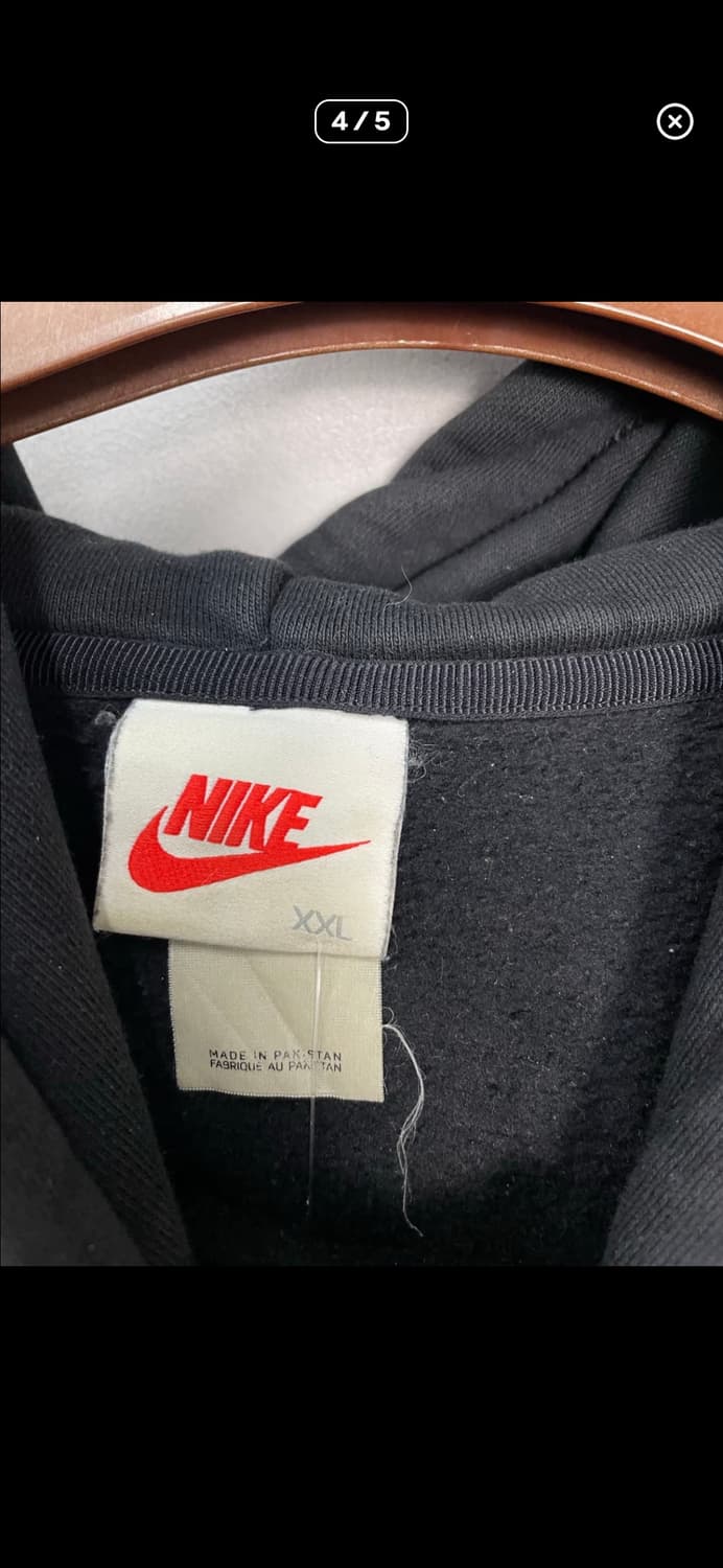 나이키X스투시 NRG RA 워시드 풀오버 블랙 후드티 A3679  상품이미지5