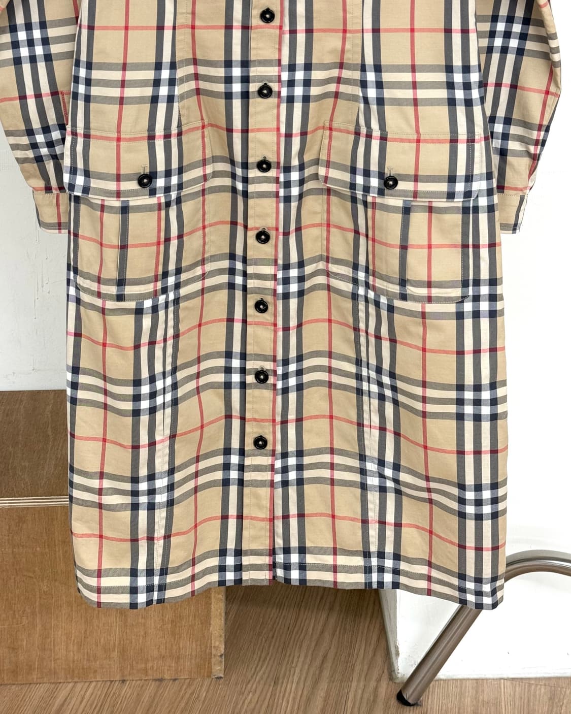 버버리 체크 코튼 셔츠 드레스 상품이미지5
