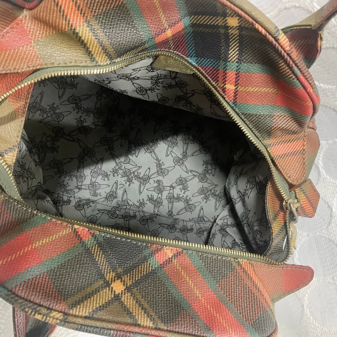 비비안 웨스트우드 체크 토트백 상품이미지7
