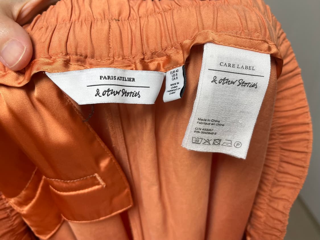 앤아더스토리즈 오렌지색 밴딩 팬츠 상품이미지4