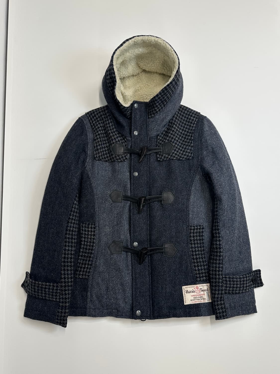 해리스트위드 더플 울 후드 코트  상품이미지1