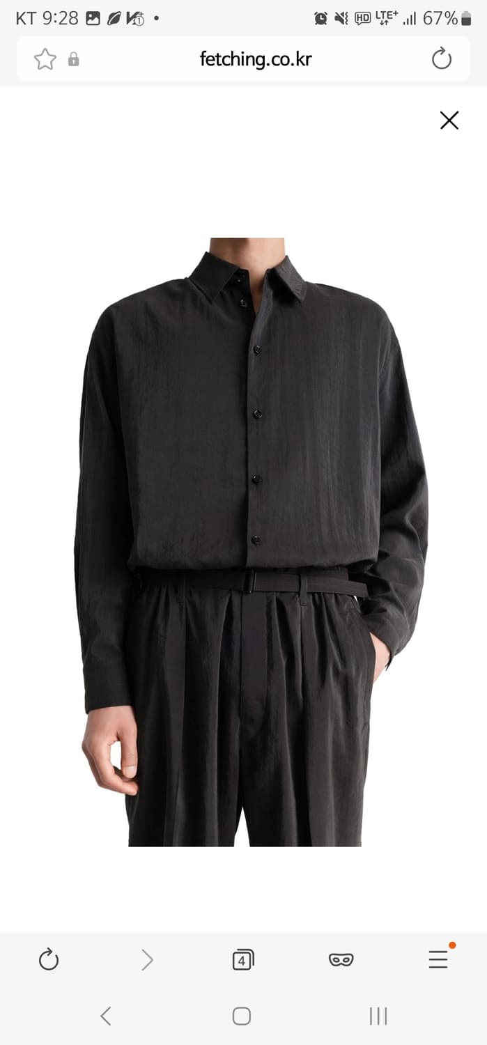 르메르 드라이 실크 트위스트 셔츠 48(m) 다크 에스프레소 상품이미지1