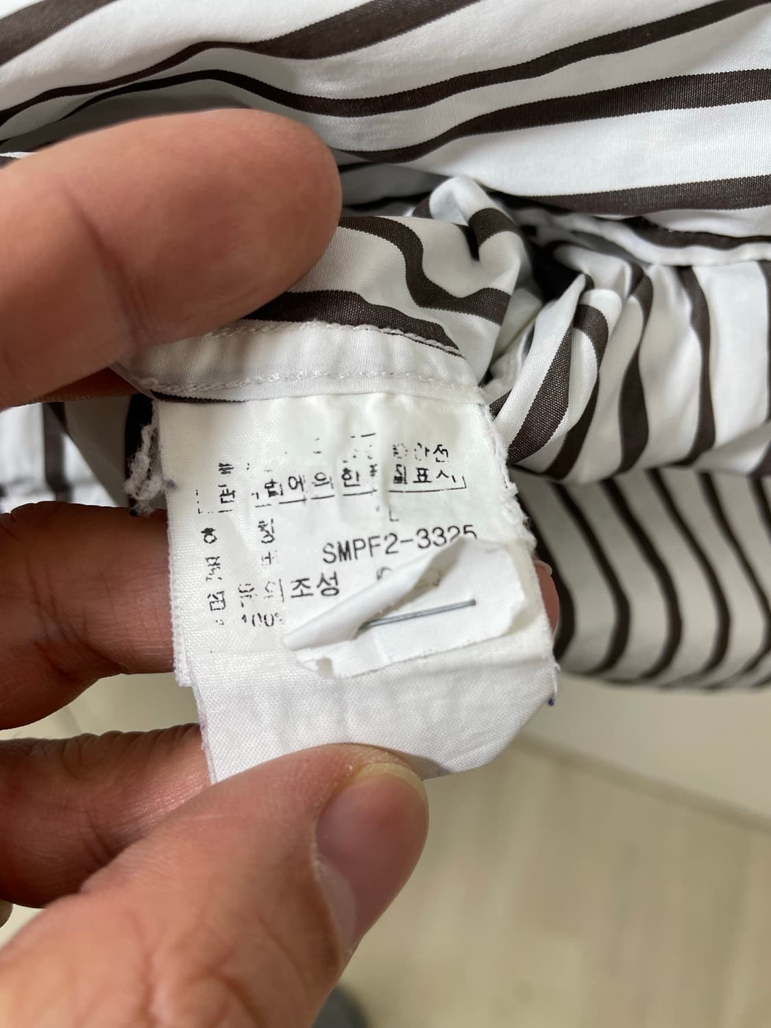 폴로Polo 브라운 스트라이프 셔츠 L - S9 상품이미지5