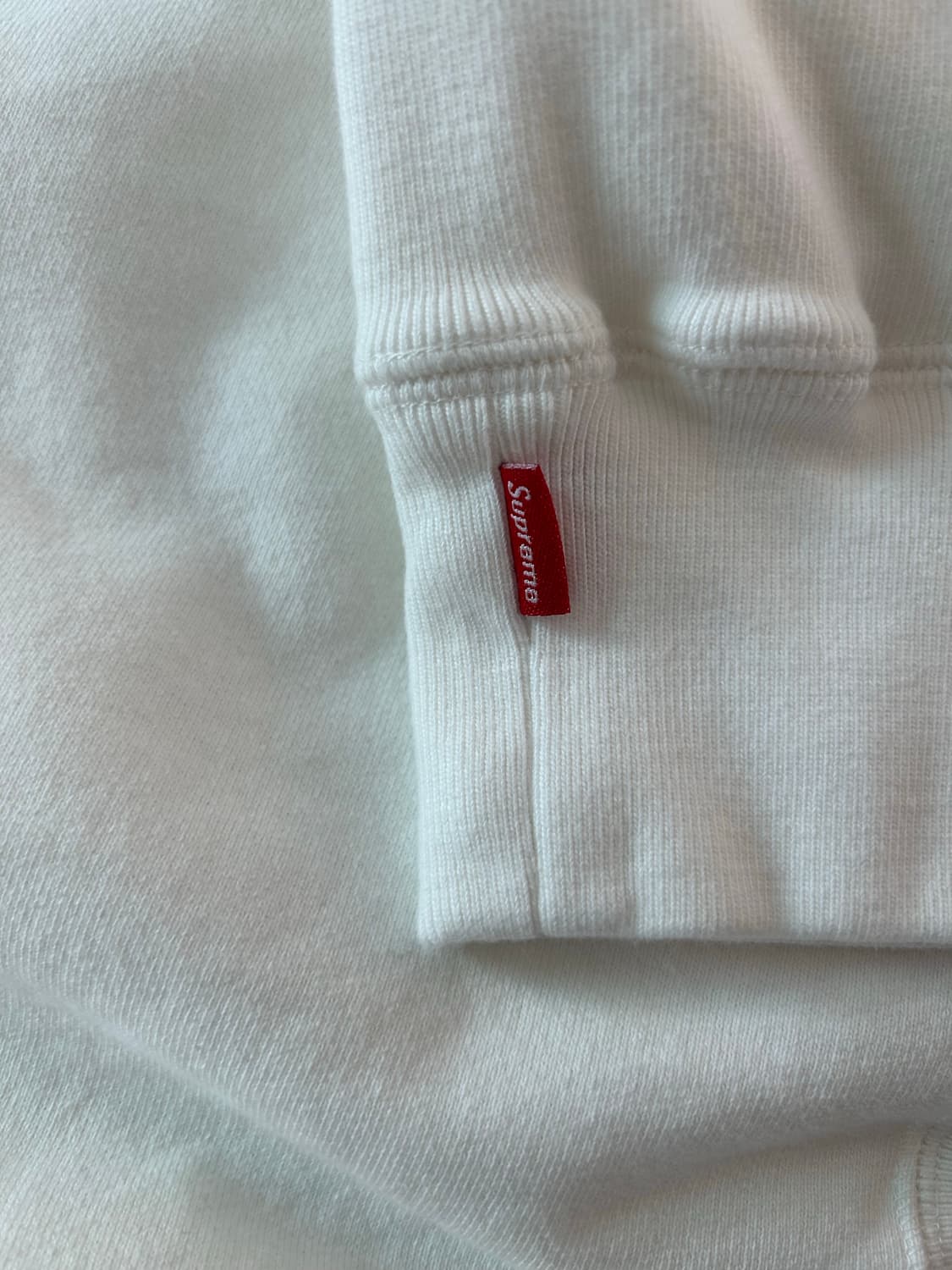 슈프림 워시드 박스 로고 크루넥 화이트 상품이미지5