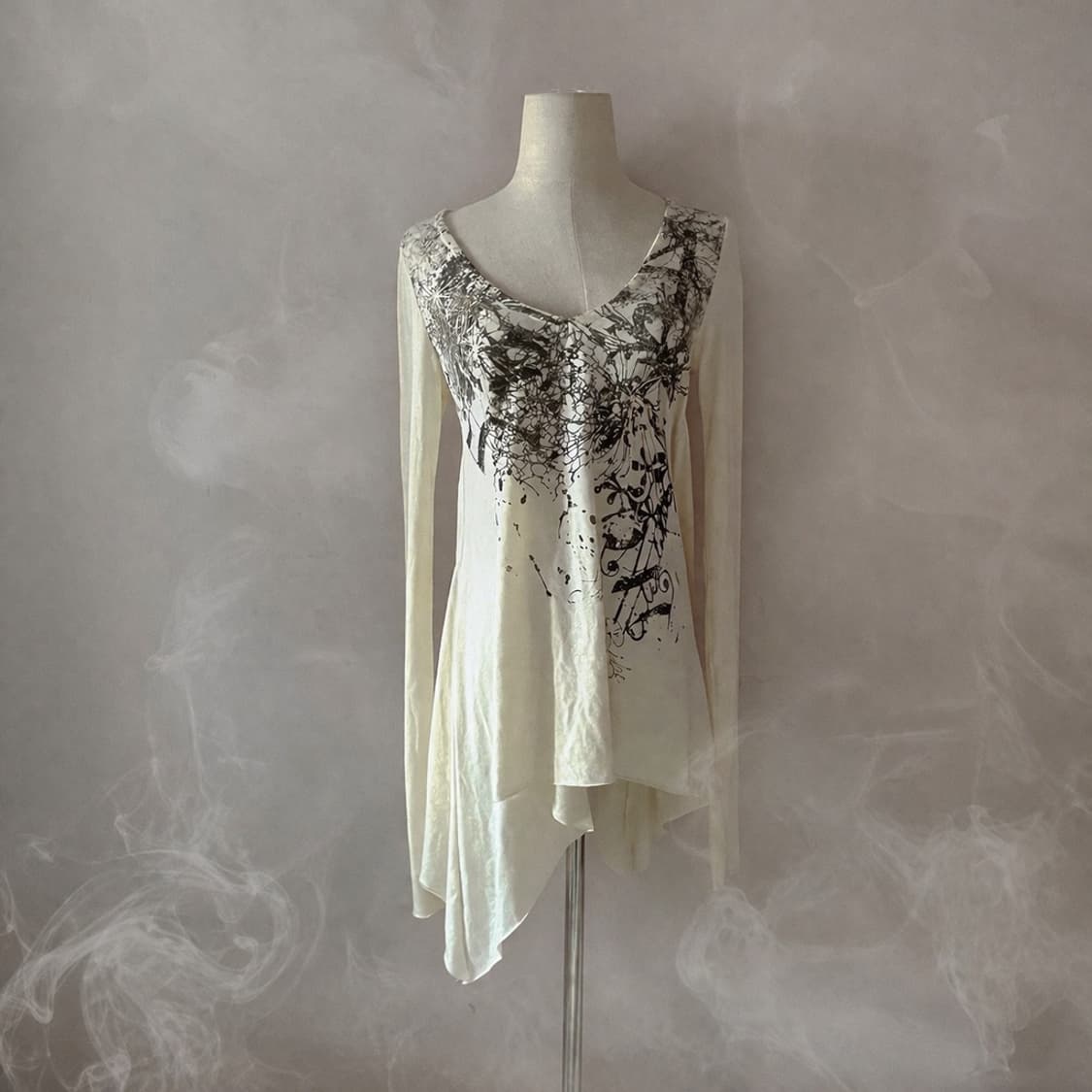 빈티지 긴팔 공겜여주 펑크 티셔츠 일본빈티지 긱시크 갸루 티셔츠 고스로리 상품이미지1