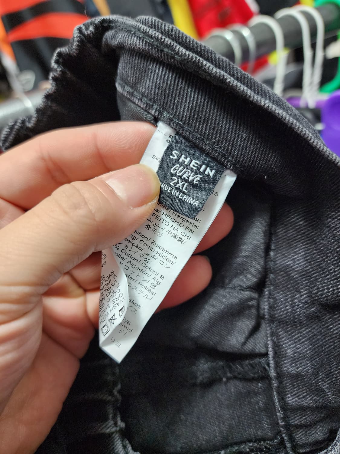 SHEIN 흑청 데님 벌룬팬츠 상품이미지5