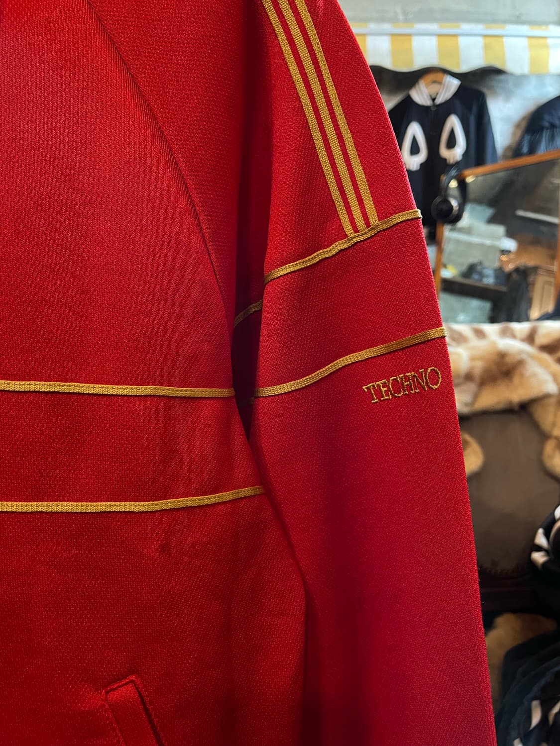 아디다스 X 데상트 80s 올드스쿨 트랙탑 저지 자켓 레드/골드 상품이미지6