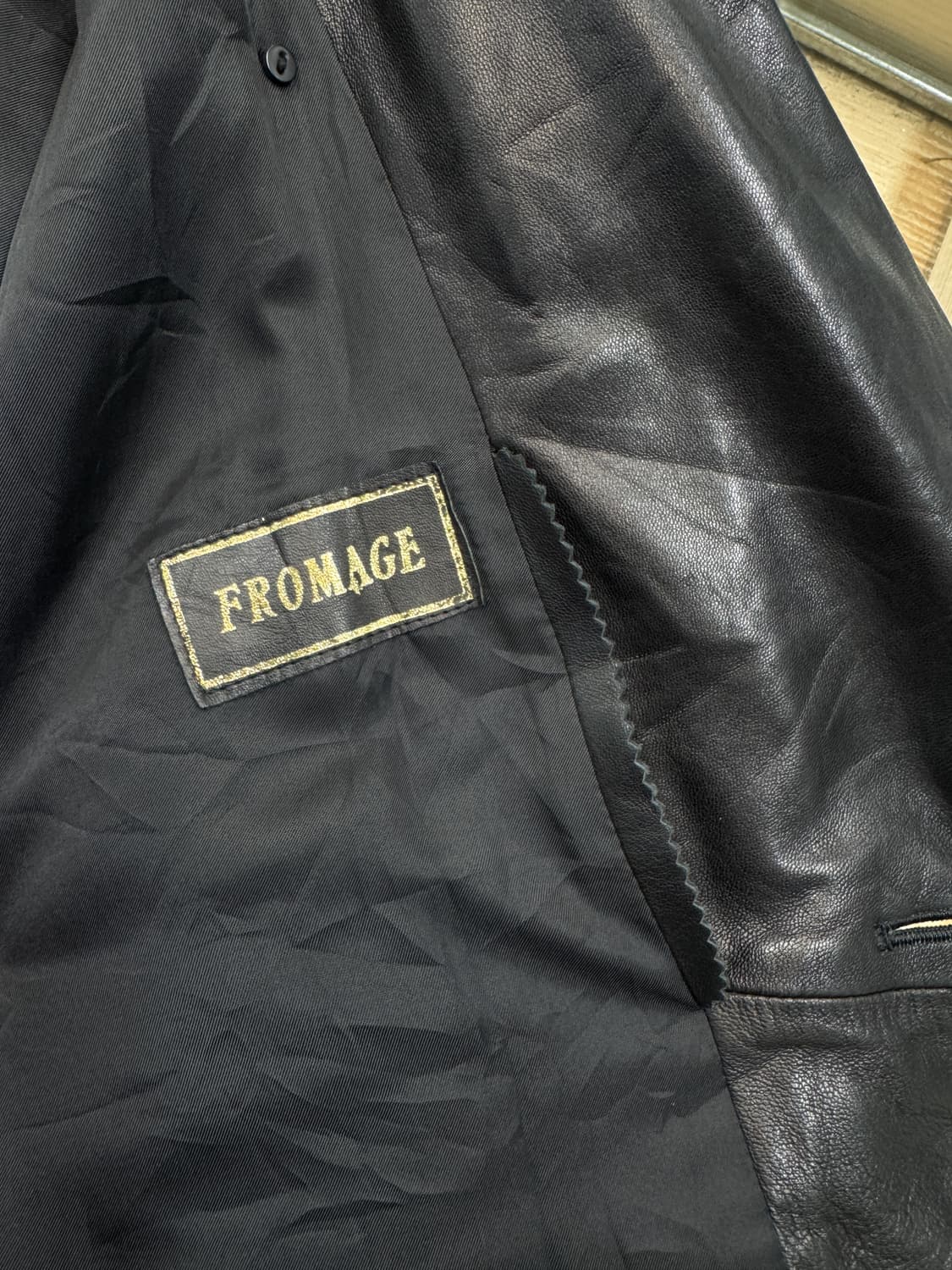 Fromage 램 레더 트렌치 코트 상품이미지7