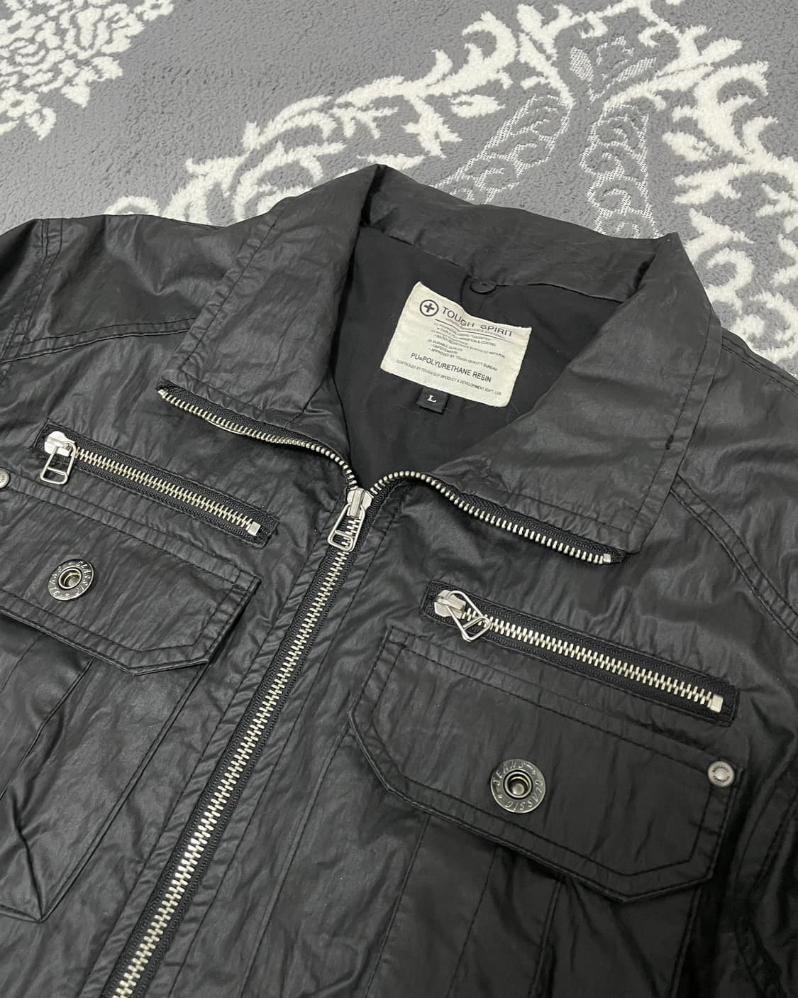 None PU Coated Nylon Windbreaker 상품이미지2