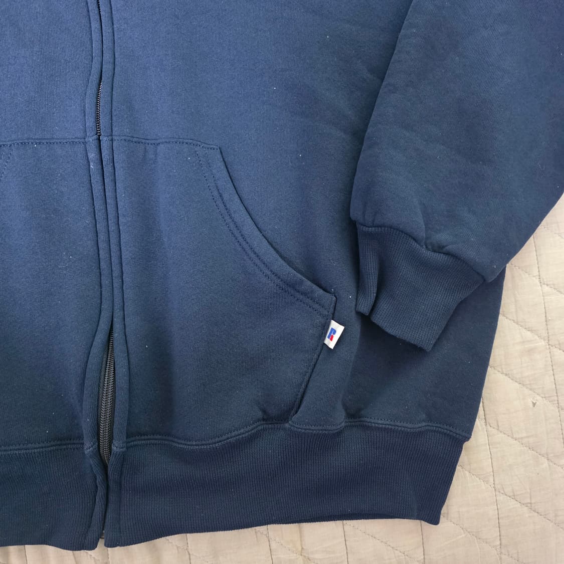 [XL] 90s 러셀 애슬레틱 후드집업 네이비 굿컨디션 상품이미지3