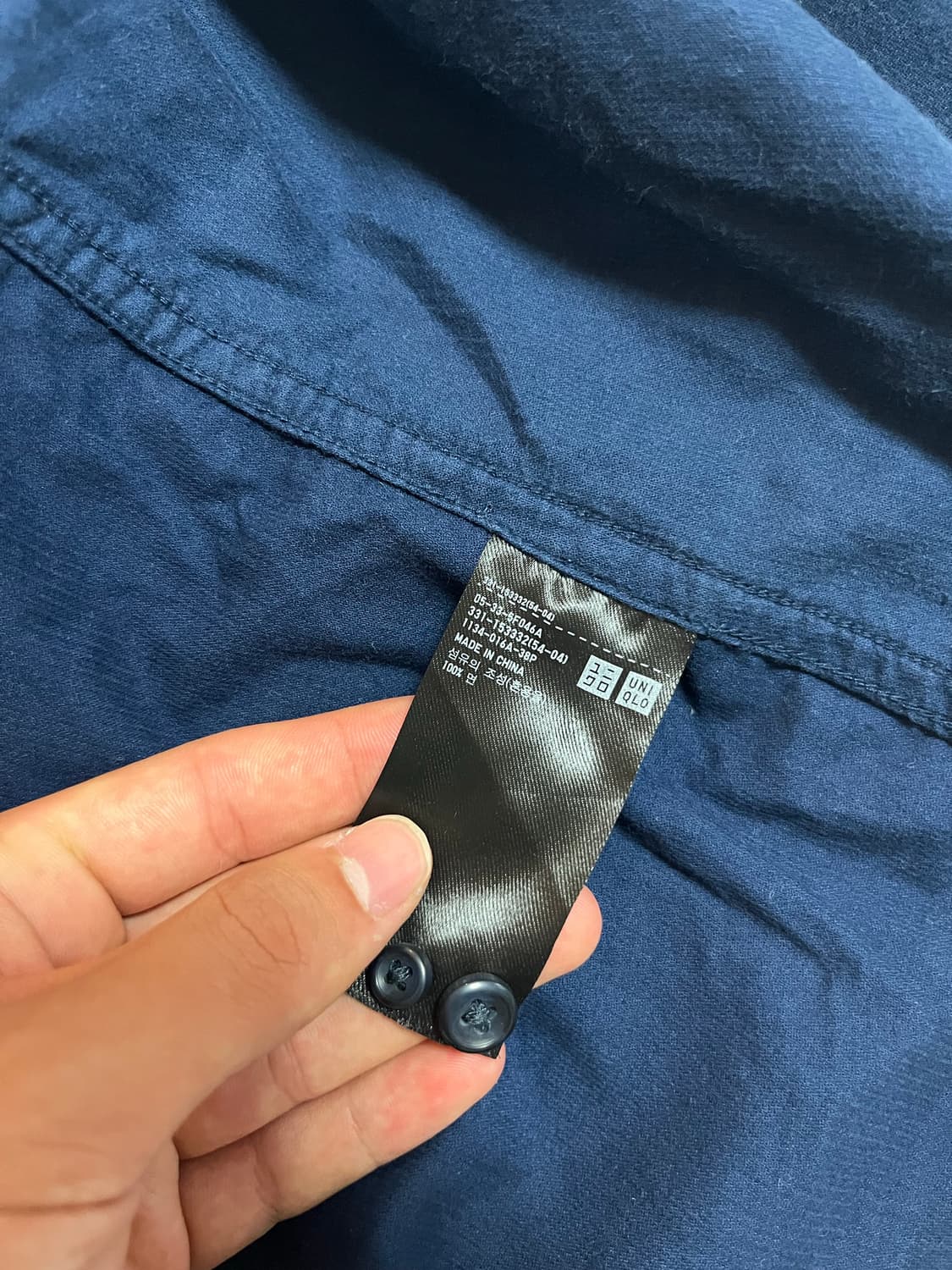 유니클로 블루 코듀로이 셔츠 상품이미지7