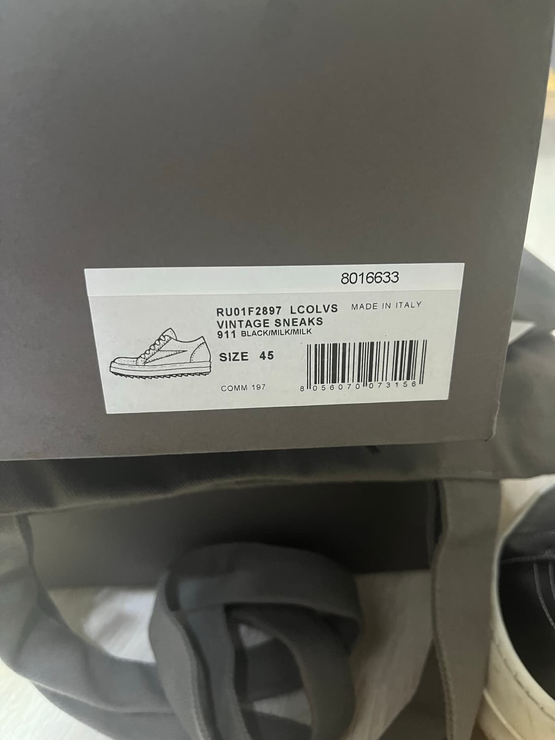 26SS 릭오웬스 빈티지 릭 반스 / 45size 상품이미지3