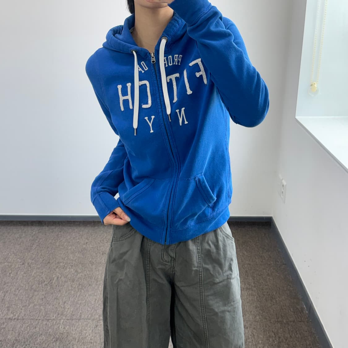 Abercrombie 아베크롬비 블루 후드집업 상품이미지1