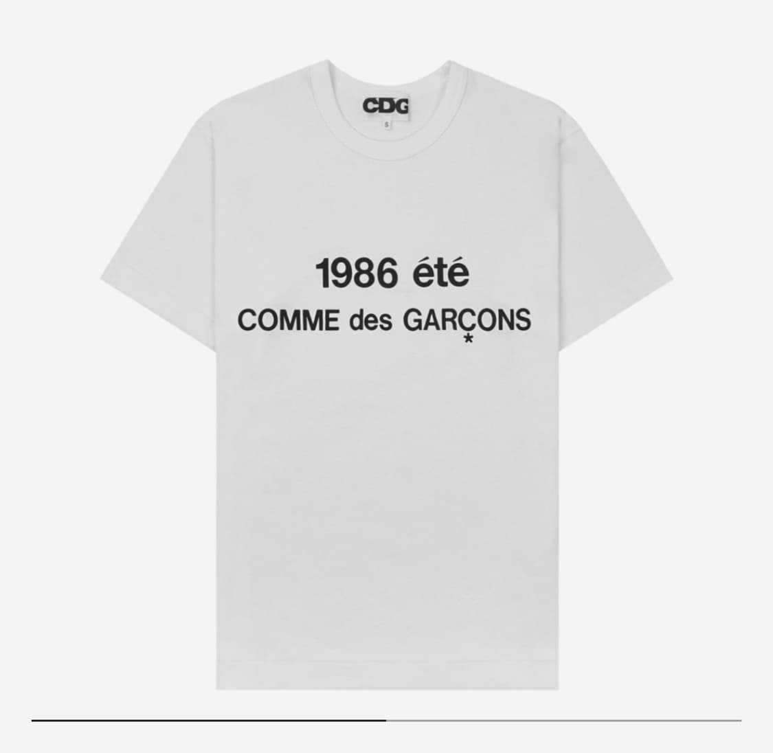 (M) CDG 1986티셔츠 반팔 화이트 꼼데가르송 꼼데 상품이미지1