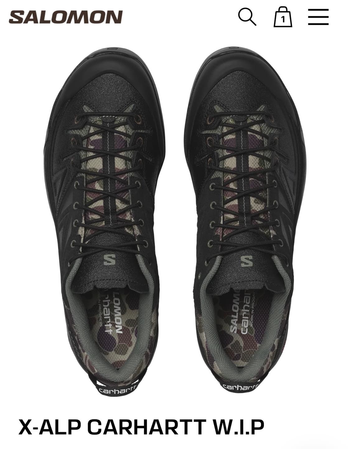 살로몬x칼하트 협업 제품 285size 상품이미지2