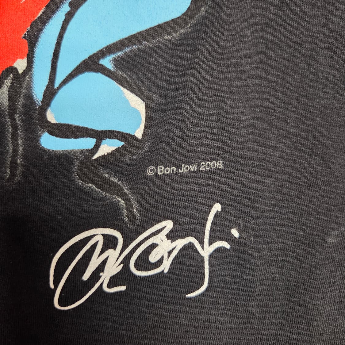 2008 Bon Jovi X Hard rock cafe 그래픽 반팔 상품이미지2
