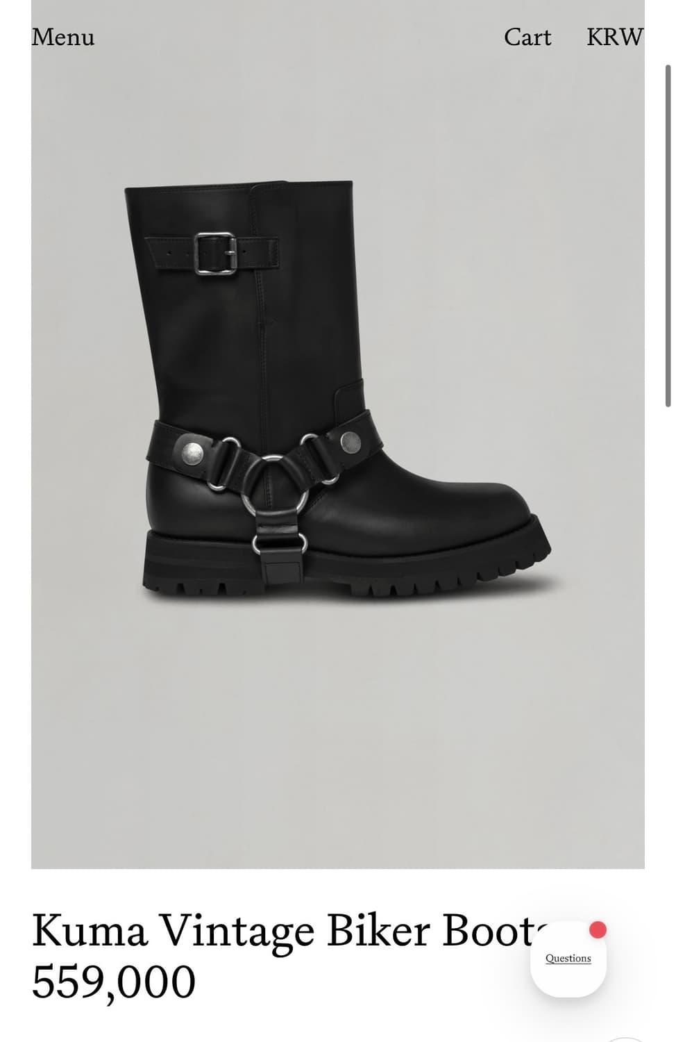 더일마 쿠마 빈티지 바이커 부츠 245(37.5) 상품이미지2