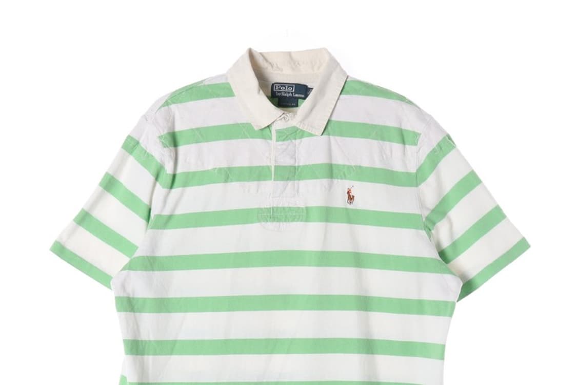 폴로 랄프로렌 스트라이프 럭비 반팔 카라티 XL 상품이미지3