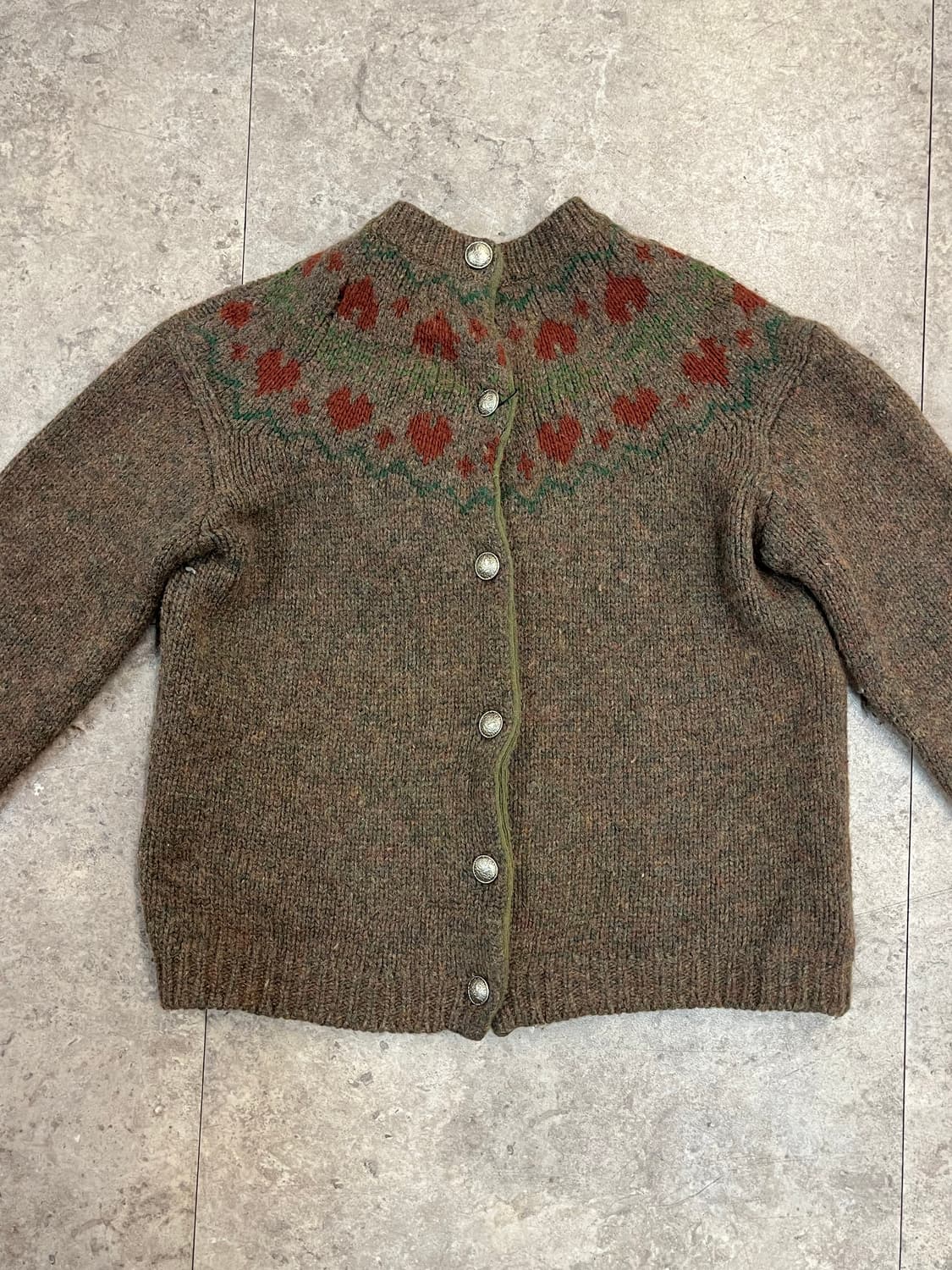 빈티지 패턴 가디건 브라운 #csz2570 상품이미지4