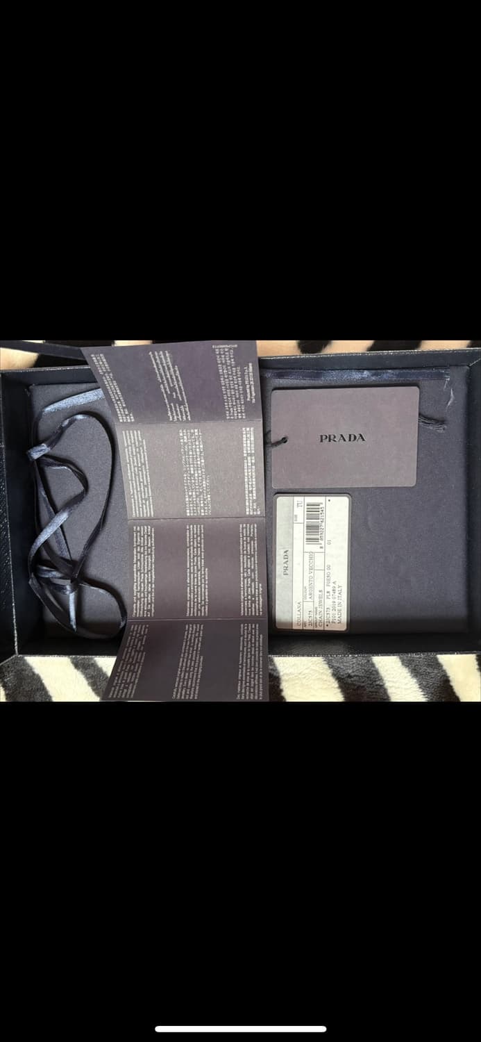 정품 프라다 남성 볼드 체인 목걸이 풀박스 상품이미지4