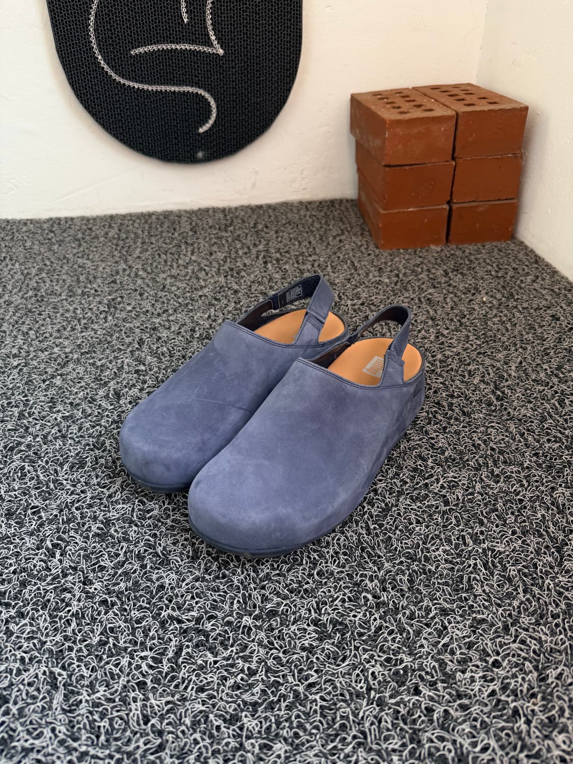 핏플랍(FitFlop) 블루 스웨이드 슬링백 클로그 상품이미지2