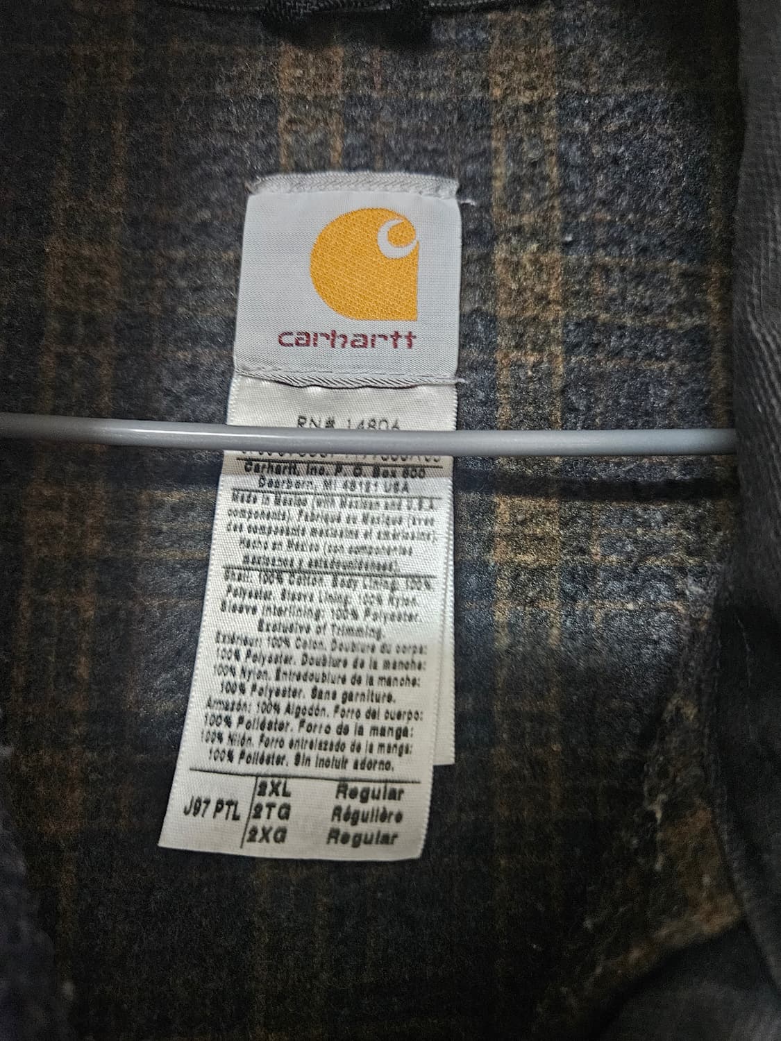 칼하트 J97 디트로이트 자켓 2XL 페트롤 상품이미지5