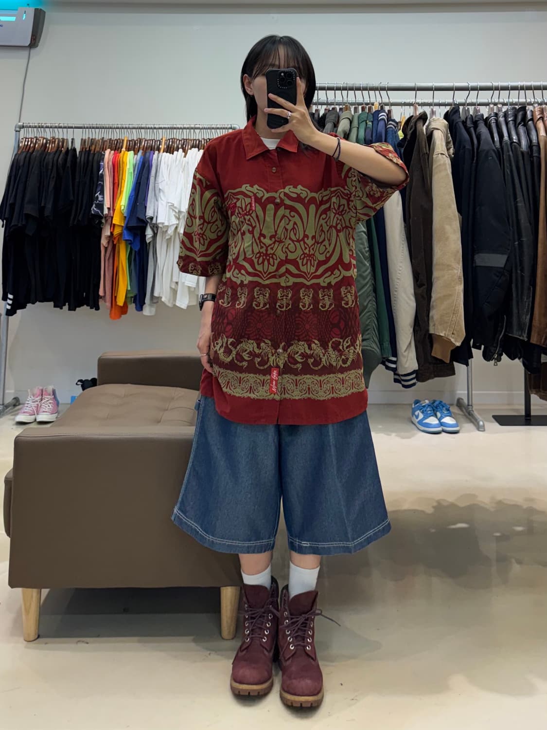 에코 언리미티드 Ecko Unltd 오리엔탈 패턴 오버핏 반팔 셔츠 상품이미지4