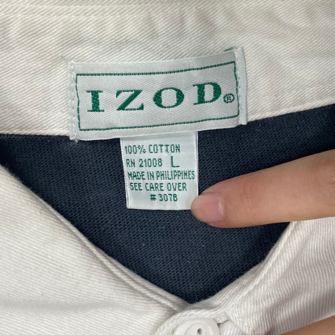 아이조드 자수 로고 럭비 티셔츠 v0337 상품이미지7