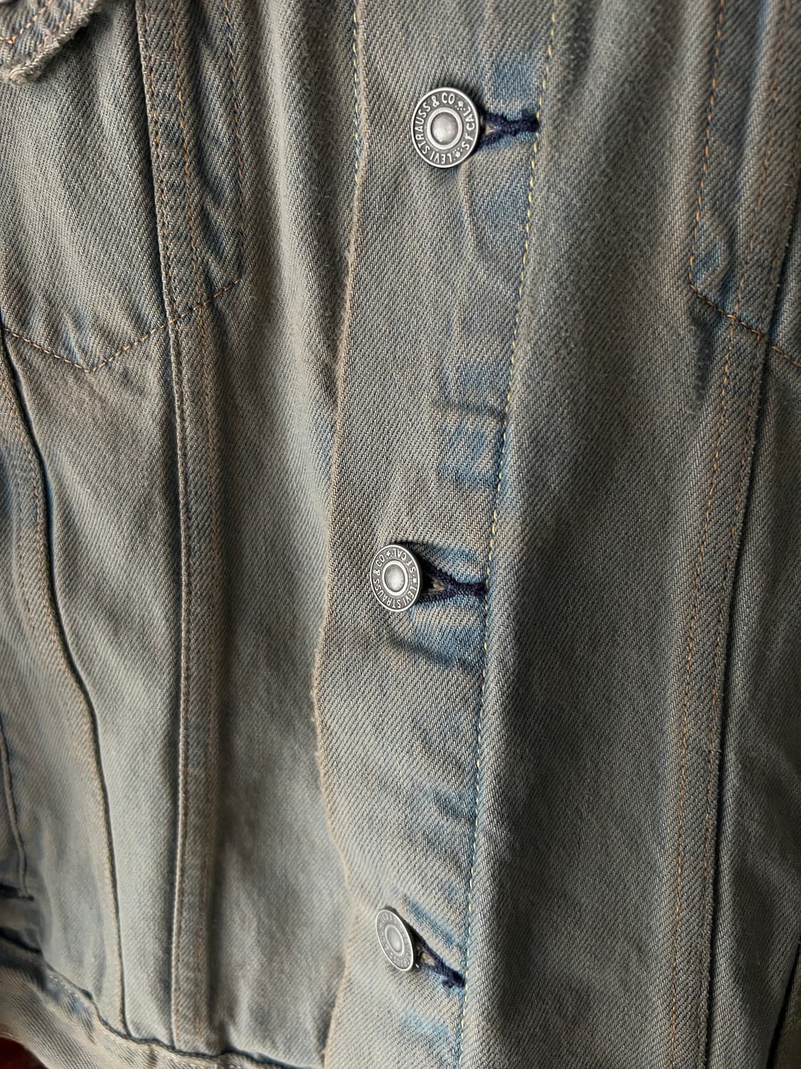 [S]리바이스 그레이 워싱 데님 트러커 자켓 상품이미지4