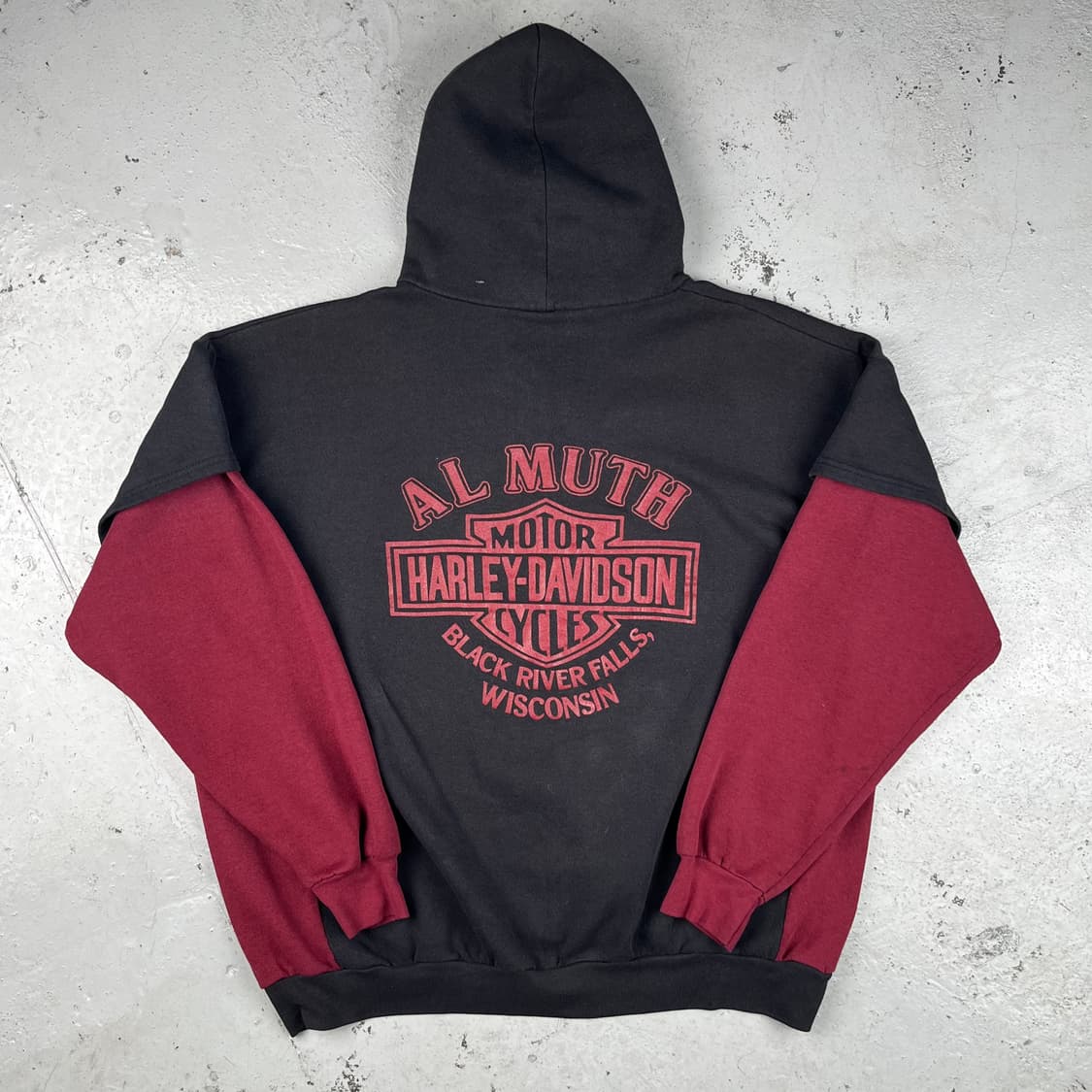 빈티지 할리데이비슨 레이어드 후드티 상품이미지2
