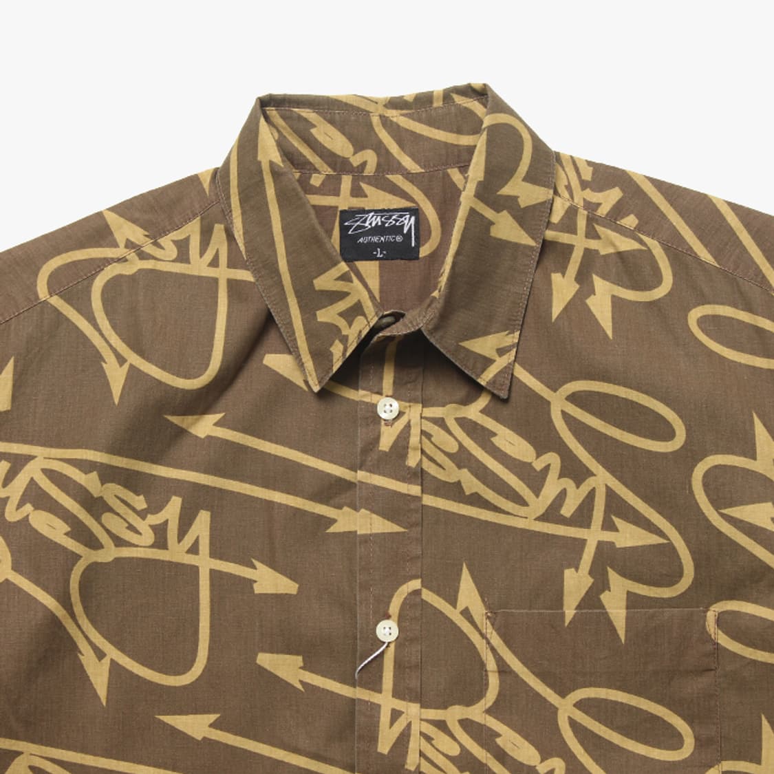  STUSSY "Brown Half Shirts" 상품이미지2