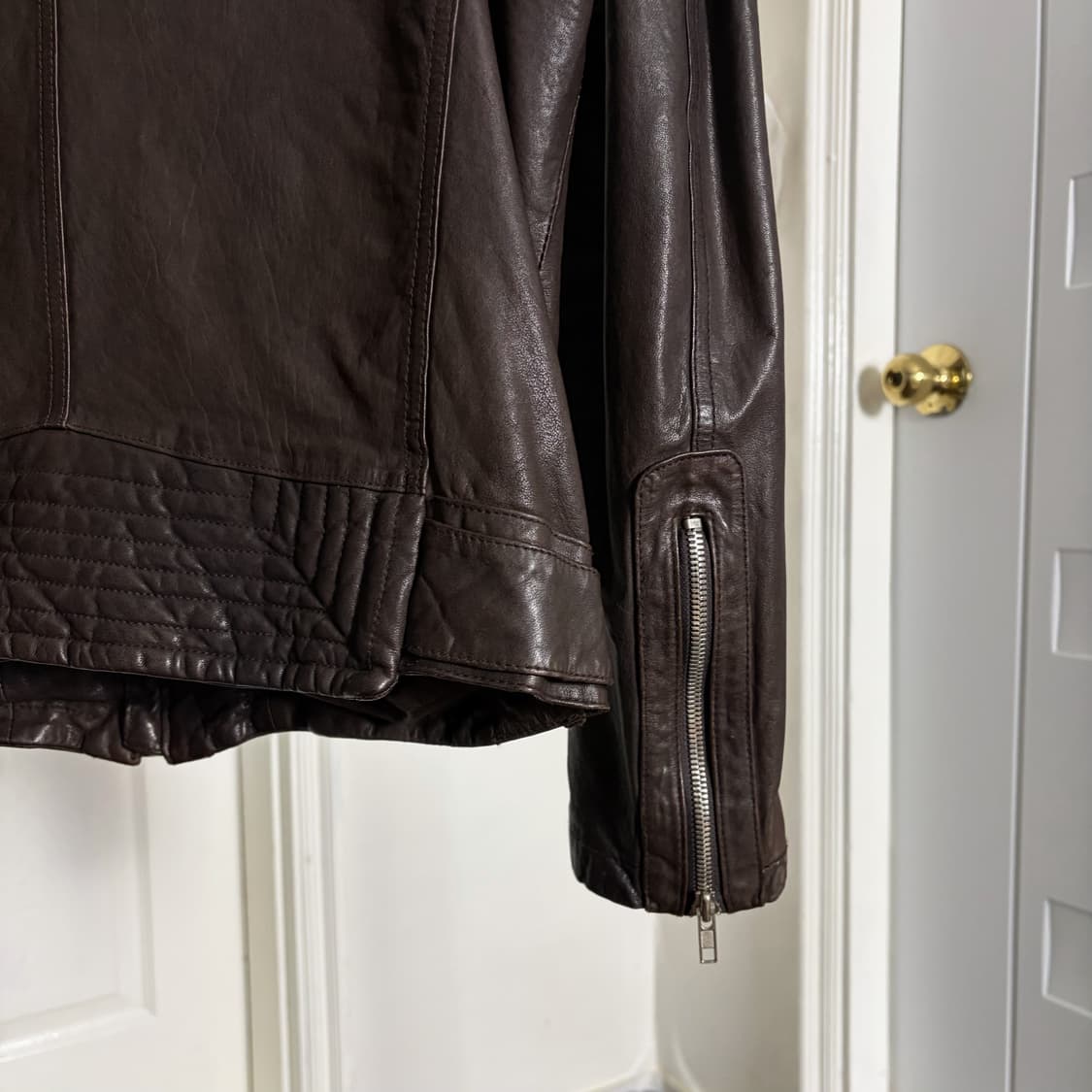 1st avenue 브라운 레더 자켓 상품이미지4