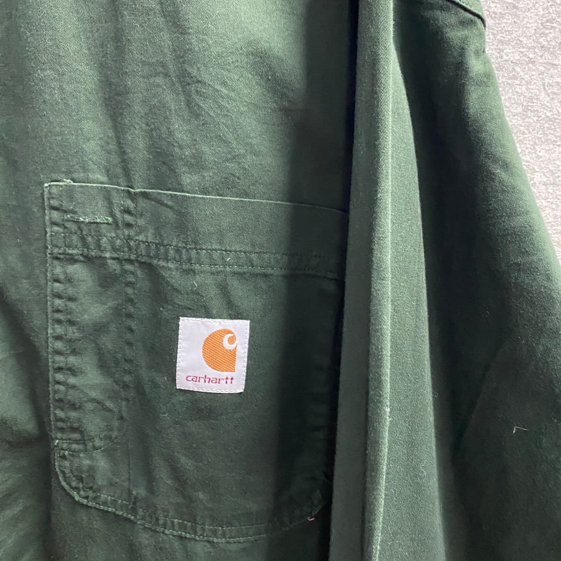 칼하트 패치로고 딥그린 워크 셔츠 B3692 상품이미지3