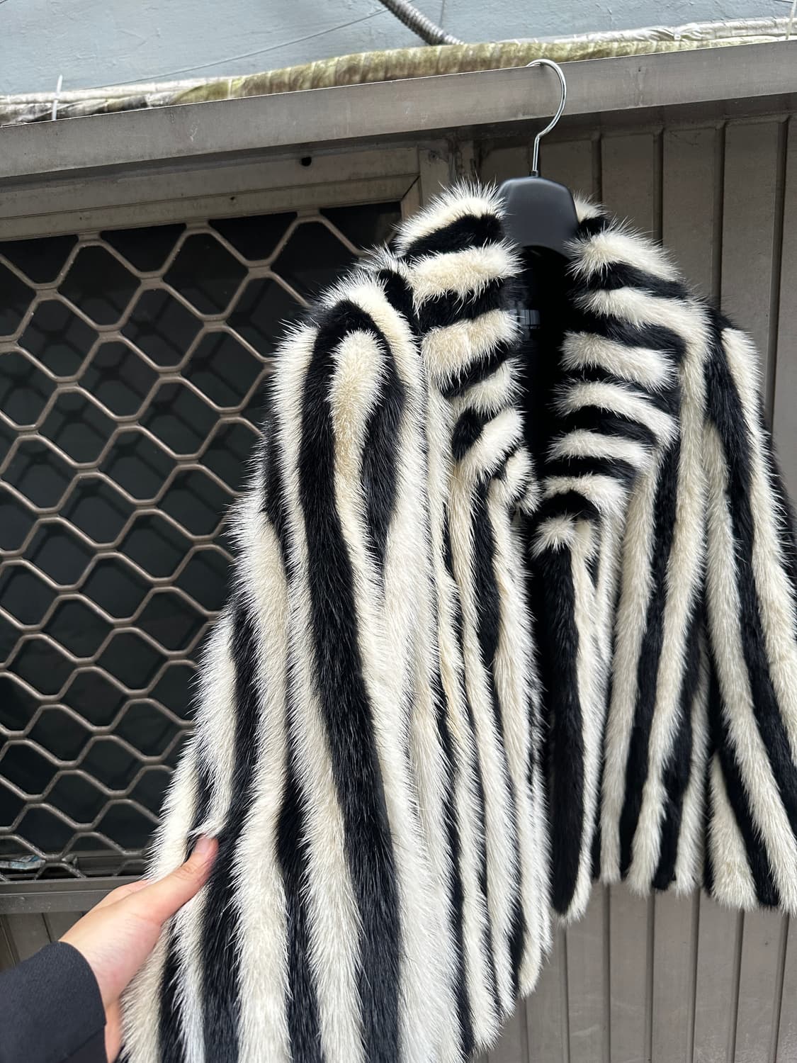 Mink lambs leather point fur jacket 상품이미지2