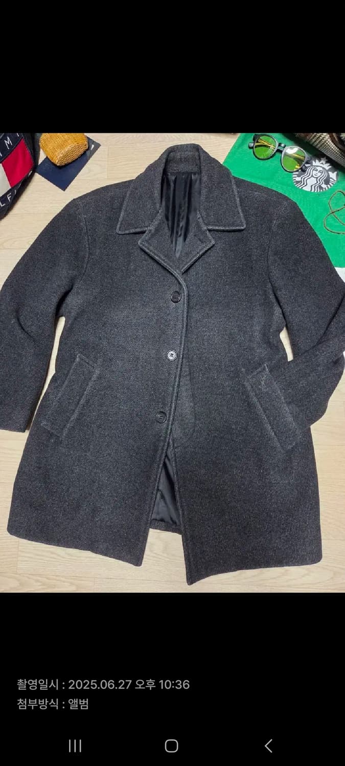 입생로랑 헤링본 울 코트 상품이미지1