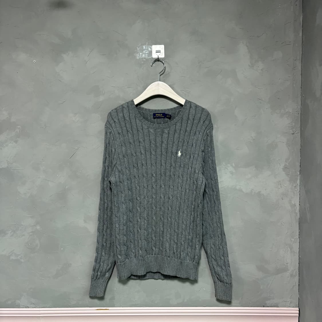 폴로 랄프로렌 꽈배기 니트 그레이 상품이미지1
