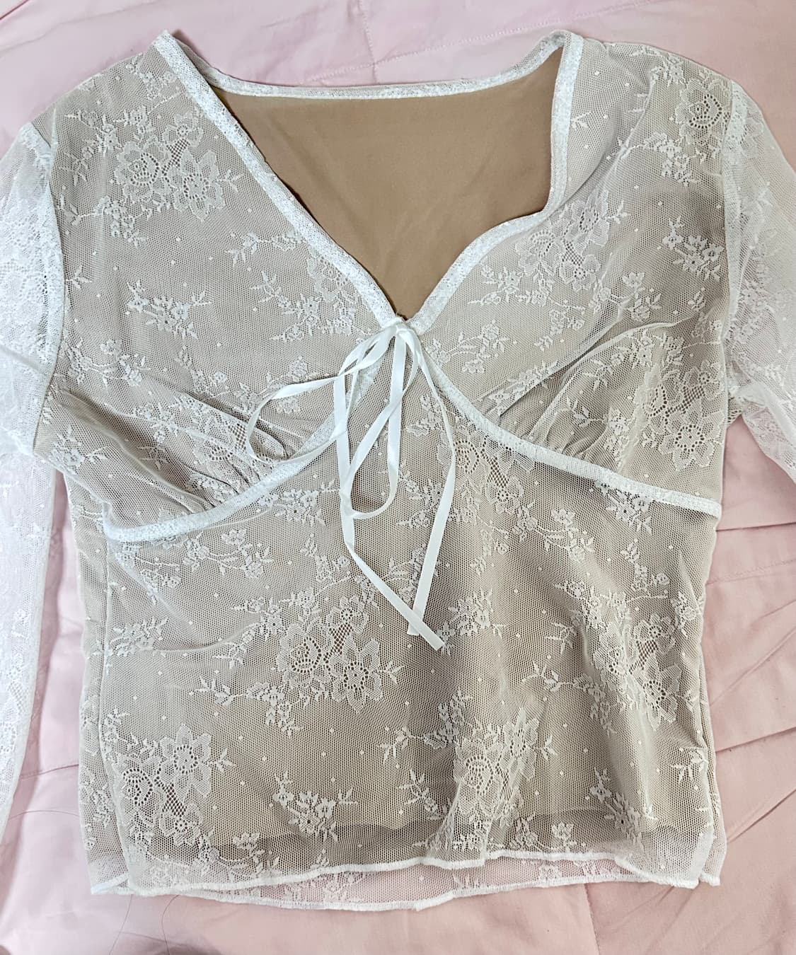 빈티지 플라워 시스루 슬리브 상품이미지4