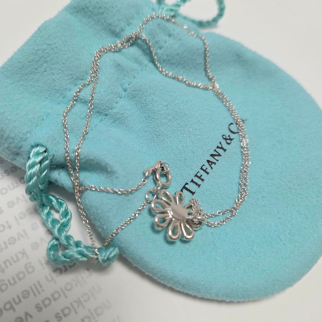 TIFFANY&Co. 티파니앤코 정품 18k골드 플라워 실버목걸이 상품이미지3