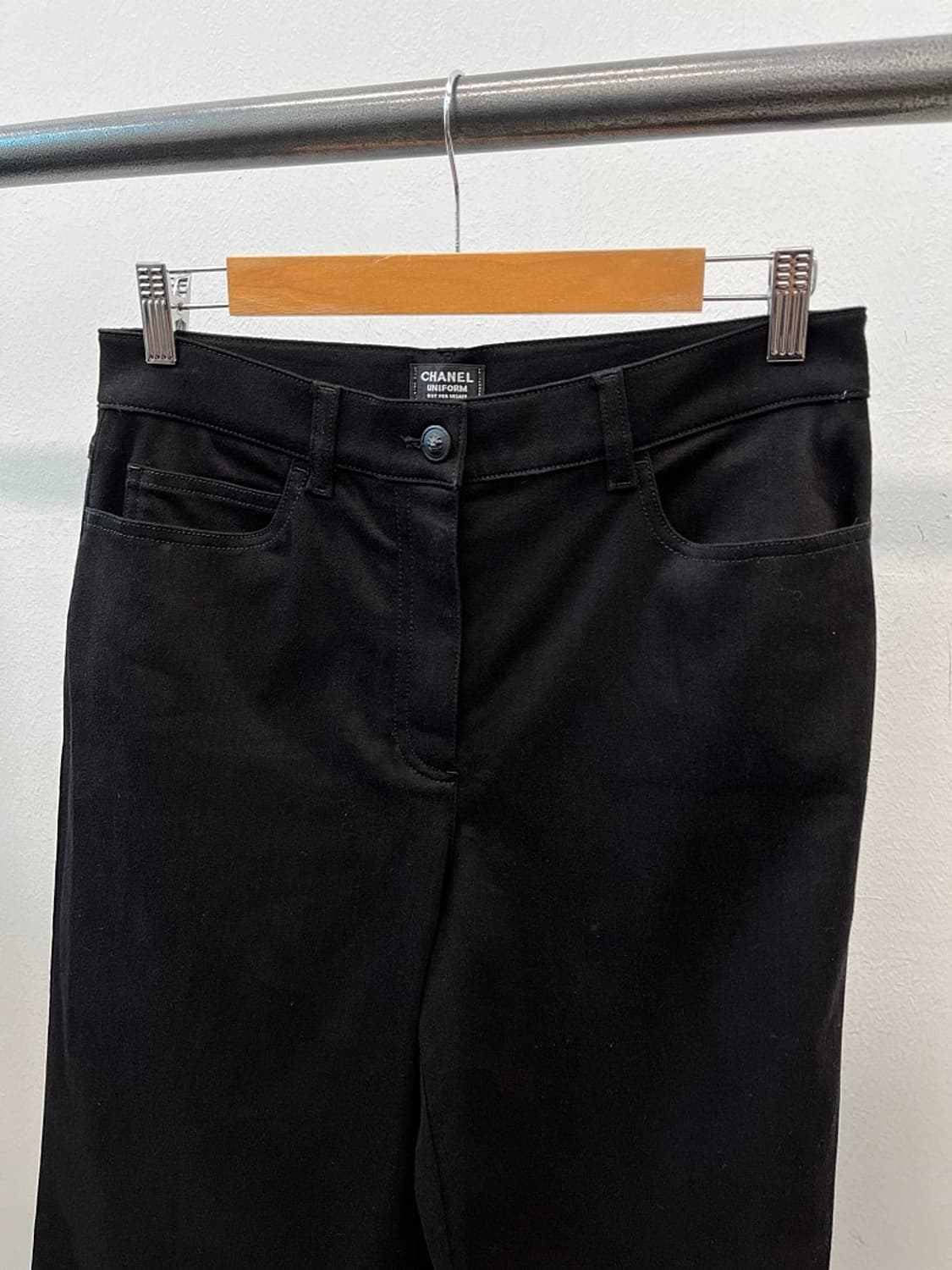 여) 샤넬 블랙 와이드진  상품이미지4