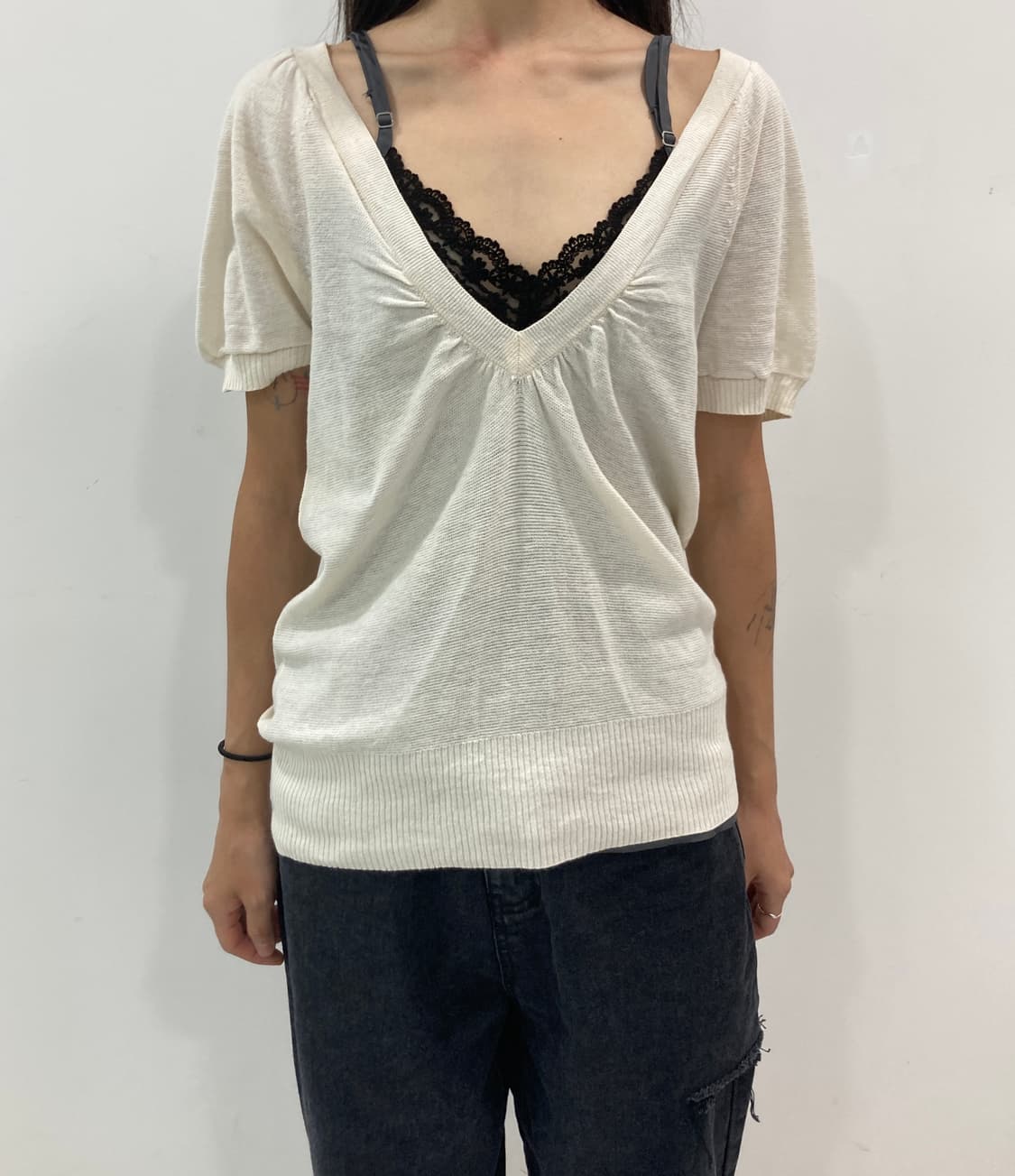 Raglan v neck knit t 상품이미지1
