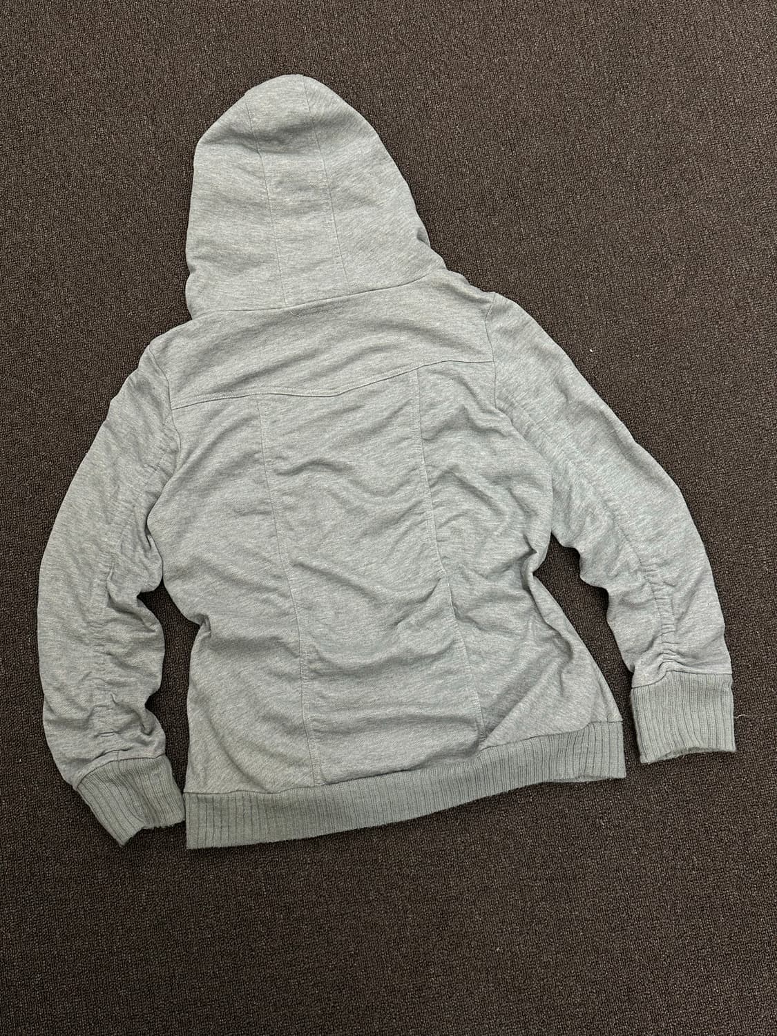 4L)Dig Deep 빈티지 여성 셔링&금장버튼&포켓 디테일 후드집업 상품이미지3